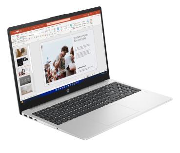 HP 255 G10 Laptop – Ryzen 5 7530U 16GB RAM 512GB SSD 15,6" Full HD Windows 11 Pro Silber